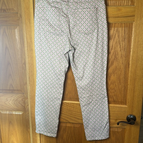 Charter Club Lexington Straight Floral Print Blue Jean Cut Pants, Size 16 - Picture 5 of 7